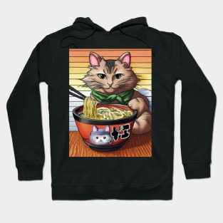 Cat Eating Ramen Hoodie